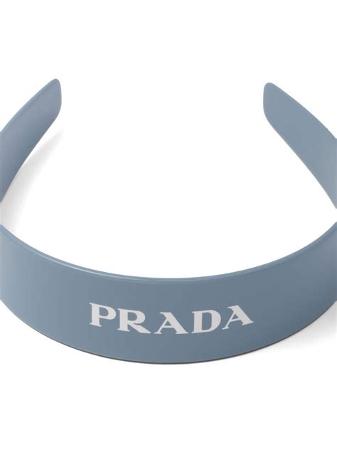 prada logo brooch|farfetch prada headband.